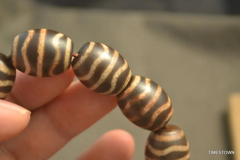 Большое сокровище талисман волшебный Тибетский старый Cinnabar Агат волна воды