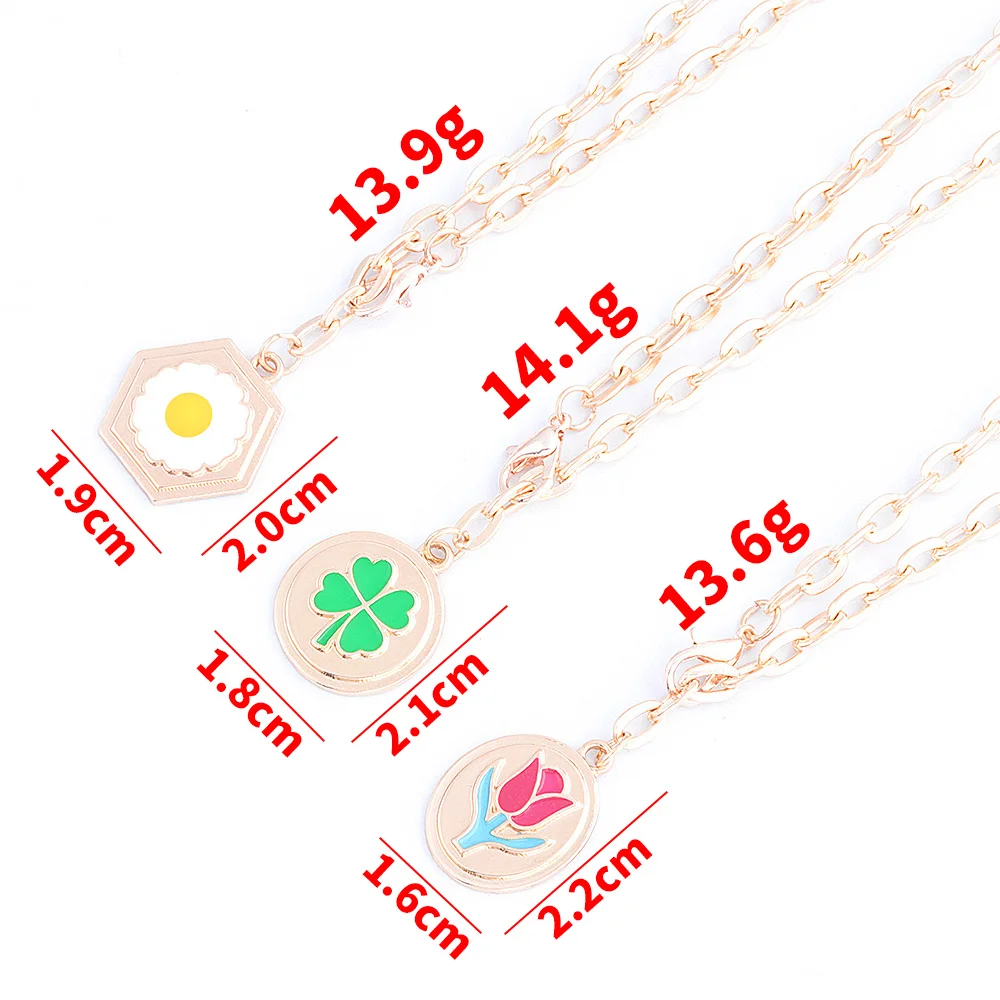 

Summer Popular Simplicity Style Necklace Small Leaves Sunflower Flowers Pendant Necklace Men and Women Couple Gifts Jewelry