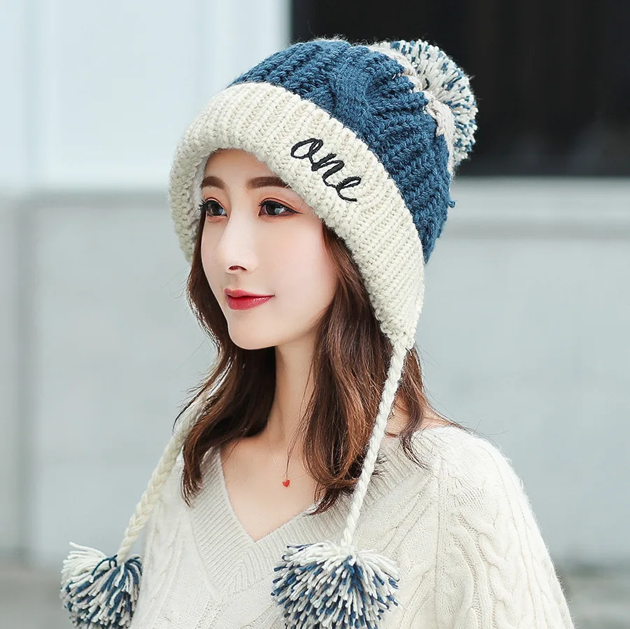 100% вязаная шапка ручной работы в этническом стиле с мозаичной мозаикой и