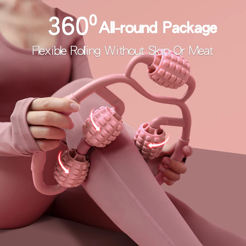 

5 Wheel Floating Massage Roller Arm Leg Neck Muscle Roller Tissue Fitness Gym Block Yoga Pilates Sports Foam Roller Massage Ball
