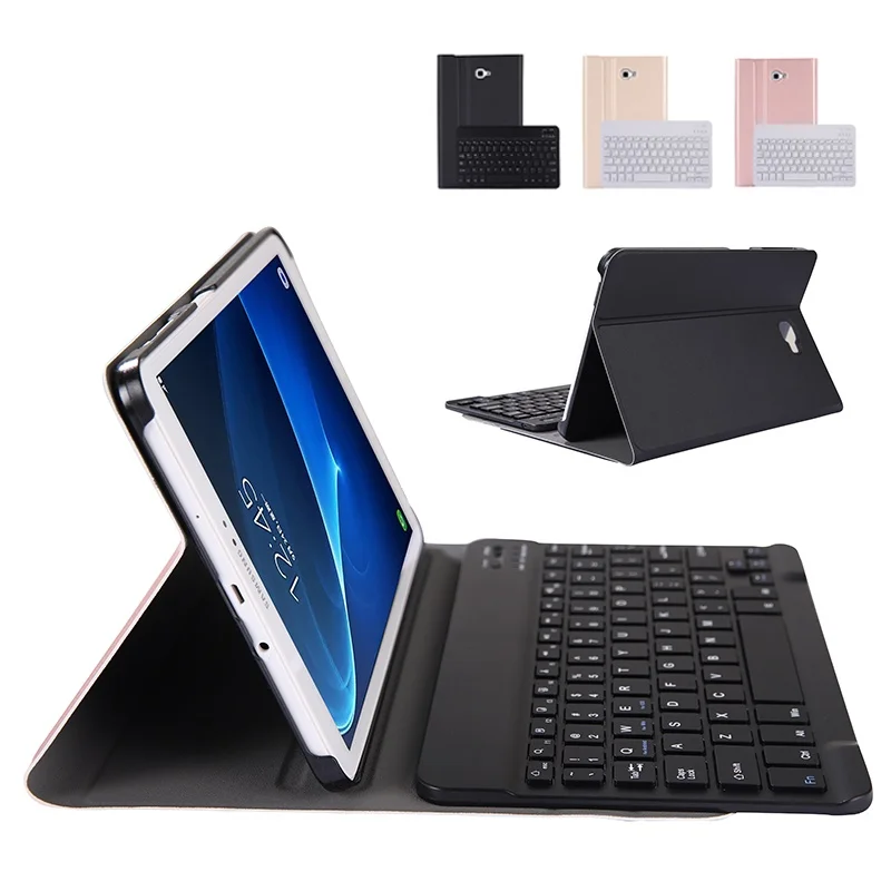 

Чехол с Bluetooth-клавиатурой для Samsung Galaxy Tab A A6 10,1 2016, фотодержатель, умный чехол из искусственной кожи с полным покрытием для Samsung T580, чехол