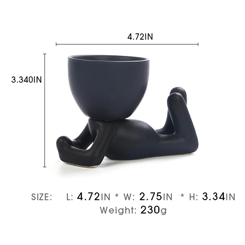 

Creative Little People Body Art Flower Pot Ceramic Desktop Ornament Home Decor CLH@8