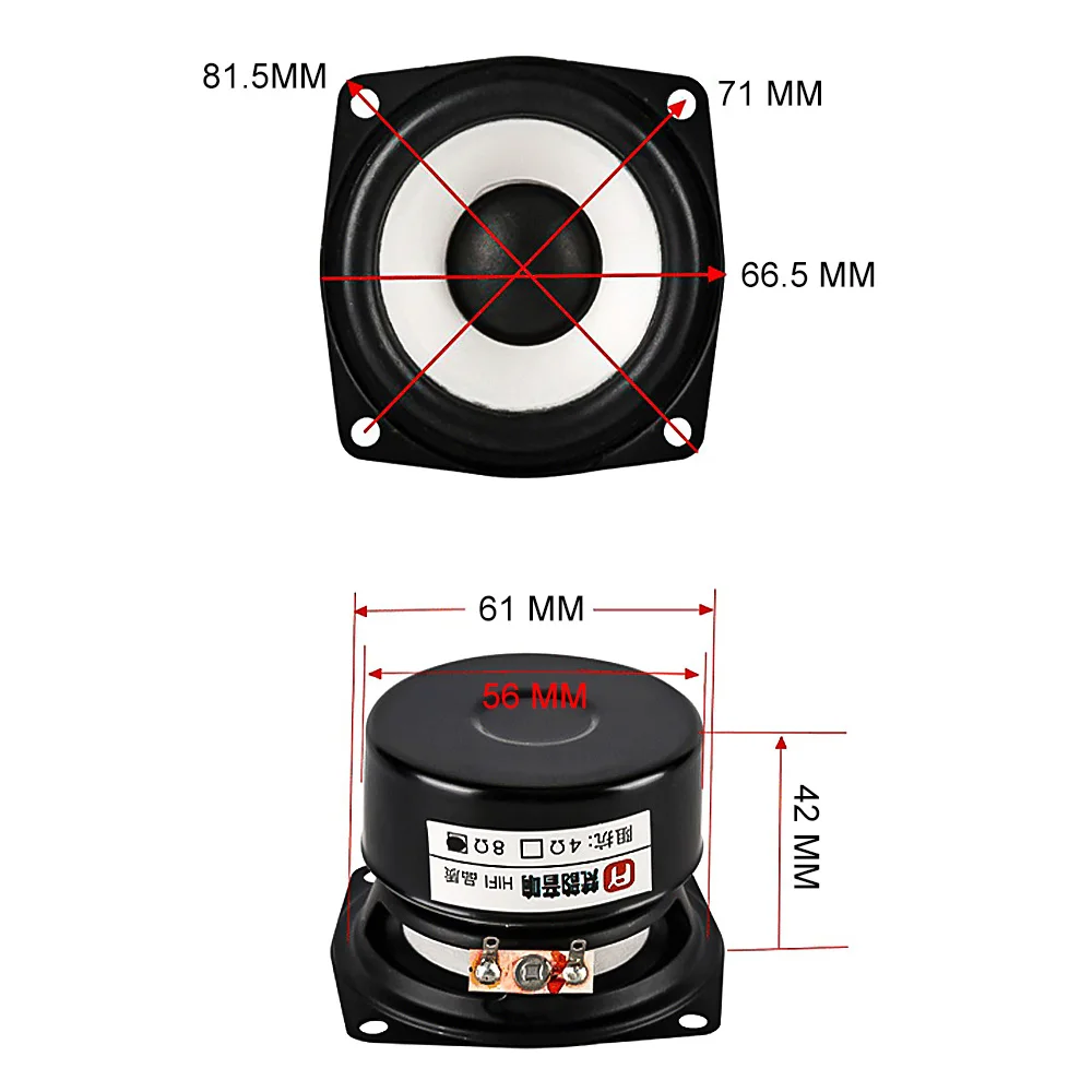 AIYIMA 2 шт. 2,5 дюймов Fever полный спектр Hifi динамик Колонка 15 Вт DIY усилитель звука динамик драйвер домашнего кинотеатра музыка громкий динамик