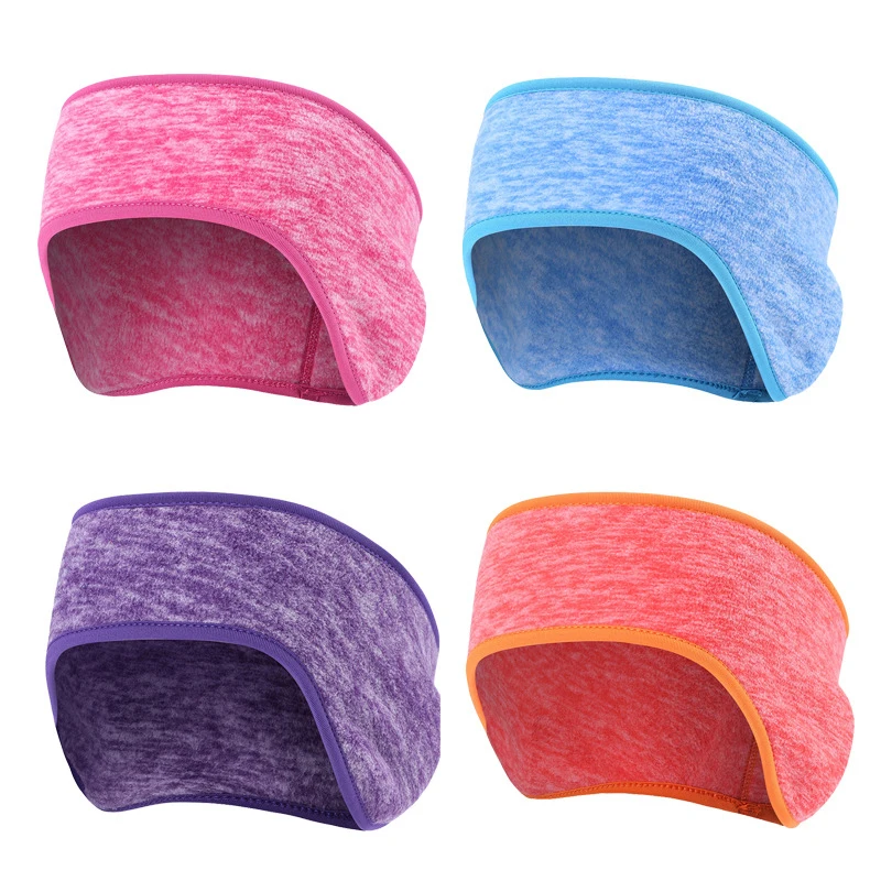 

Outdoor Fleece Ponytail Headband Yoga Running Fitness Sports Warm Sweatband Women Windproof Warm Sweatbands