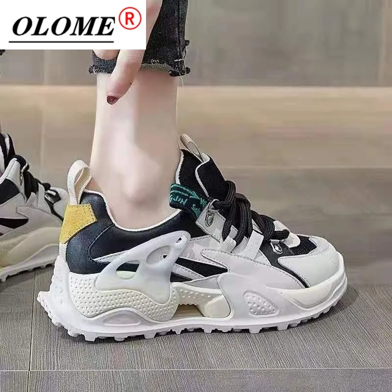 

Ladies' Old Shoes 2021 New Women's Shoes Street Shooting Breathable All-match Casual Shoes Thick-soled White Sneakers Trend