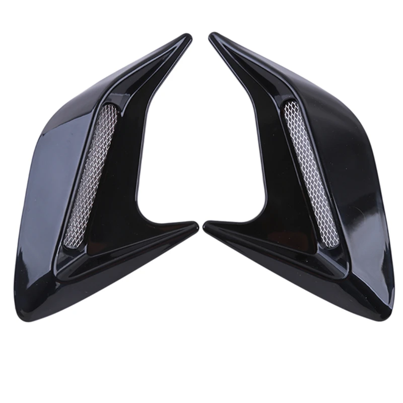 

2pcs ABS Plastic Car Side Vent Air Flow Fender Intake Sticker Shark Gills Side Vent Sticker Car Simulation Side Vents Decorative