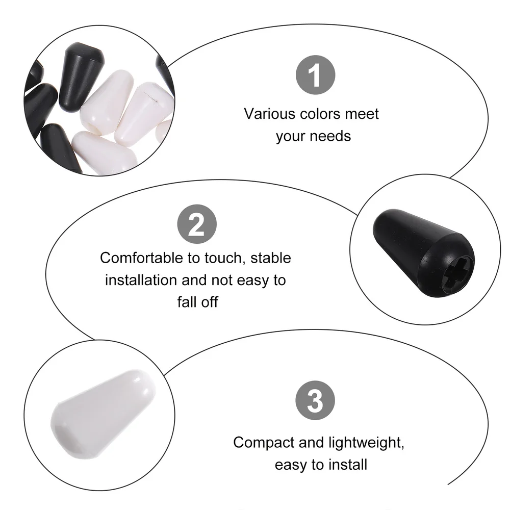 

16Pcs Electric Guitar Switch Tip Cap for Five and Three Level Switch on Guitar