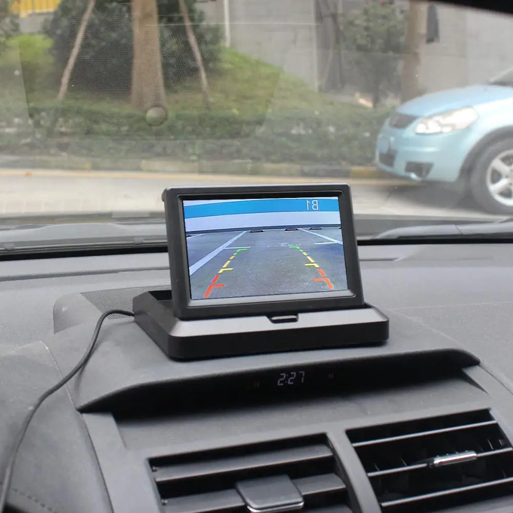DIYKIT 5 дюймов складной TFT ЖК монитор задний вид автомобиля автомобильный для