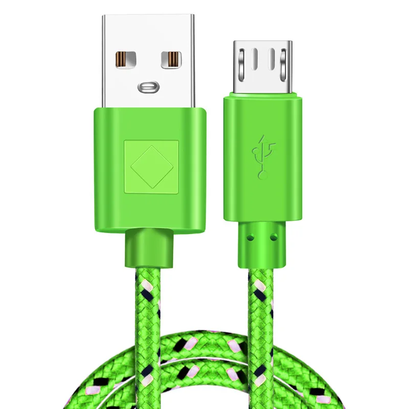 Нейлоновый Плетеный Micro USB кабель 1 м/2 м/3 м для синхронизации данных и зарядки Samsung