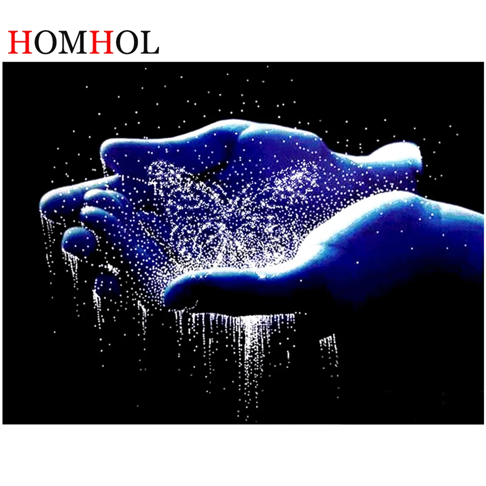 

Full Square Round Drill 5D DIY Diamond Painting Hand butterfly Embroidery Cross Stitch 3D Mosaic Home Decor