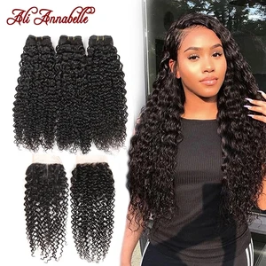 Бразильские кудрявые пряди, 3 пряди с закрытием