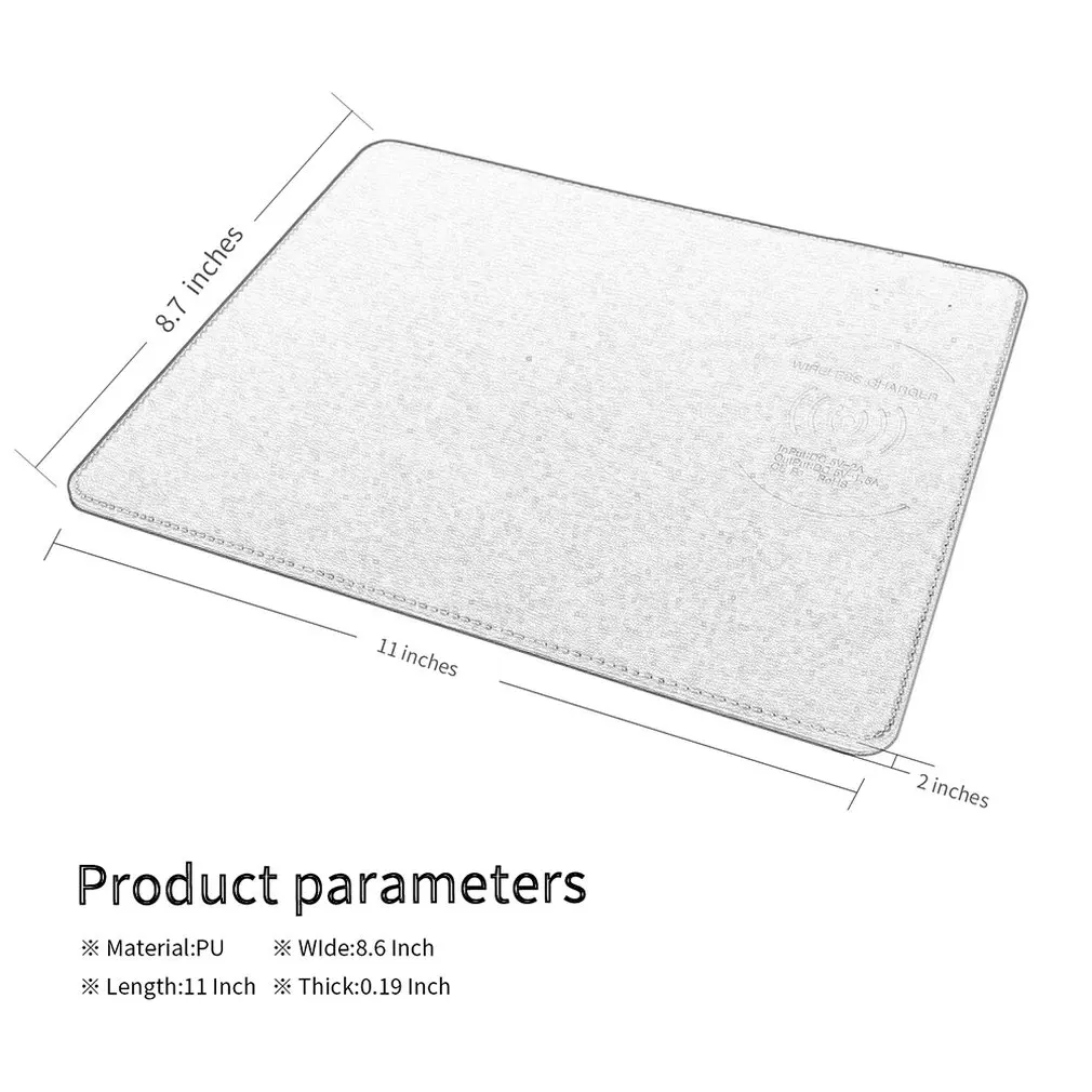 

New Wireless Mouse Pad Charger QI Wireless Charging Mouse Pad Mobile Phone Universal for lphone