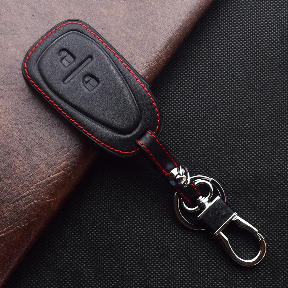 Кожаный чехол для автомобильных ключей смарт ключа RFID протектор пульта