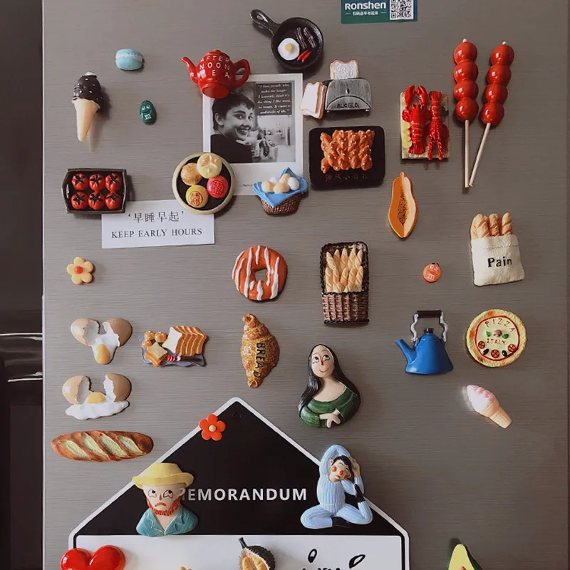 Kühlschrank Magnet Künstliche Lebensmittel Kühlschrank Magnet Brot Ei Gemüse Magnetische Home Dekorationen Re-ment Geschenke Home Zubehör