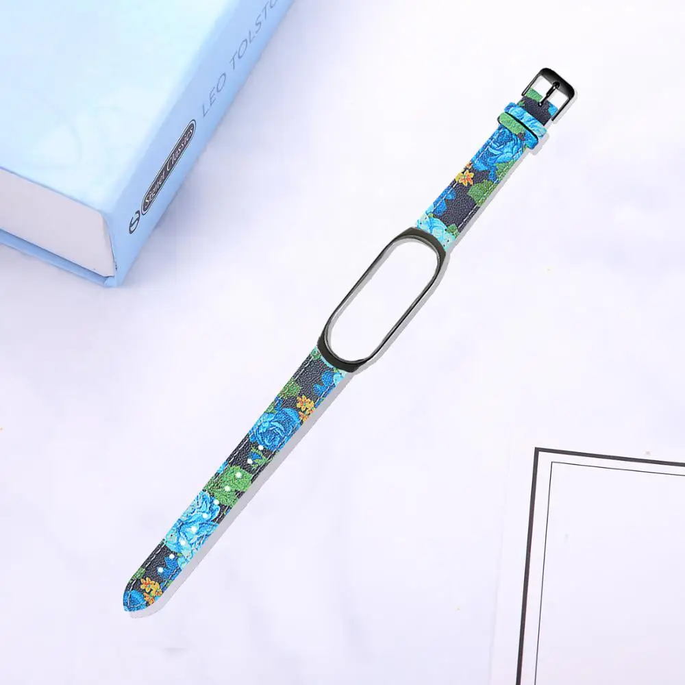 Style-J-black frame Oulucci аксессуары ремешки для часов бизнес легкий кожаный браслет регулируемый ремешок для часов на замену для xiaomi mi Band 3/4 - Цвет ремешка: Style-J-black frame