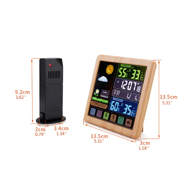

Weather Station Wireless Outdoor Hygrometer Digital Thermometer Barometer Digital Hygrometer Alarm Clock Weather Forecast