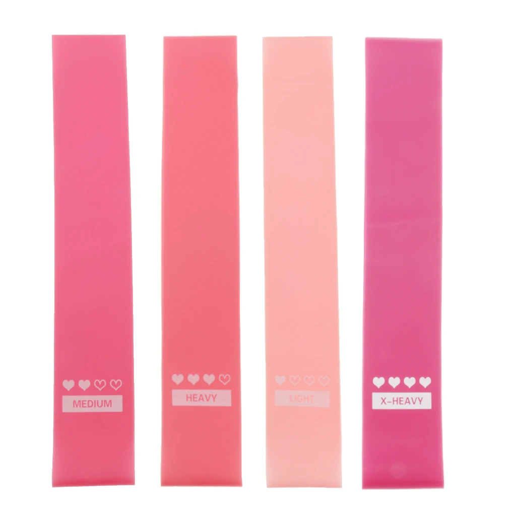 

4PCS Latex Resistance Bands Fitness Workout Elastic Pilates Training Band