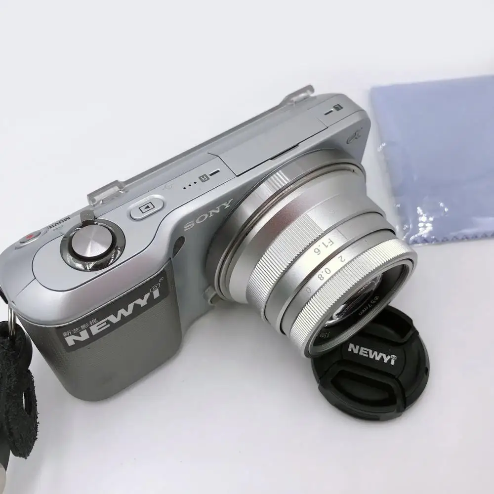 Серебристая металлическая E для объектива EF 35 мм F1.6 объектив Sony NEX 5 7 A6000 A5000 A6300