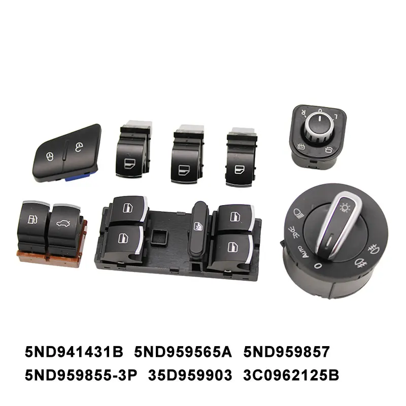 Хромированный переключатель фар автомобильный 5ND941431B для VW EOS Golf Jetta Mk5 Mk6 Passat CC Tiguan