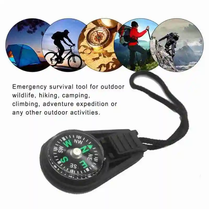 5 шт. цветной мини-Компас для выживания брелок на молнии наружного рюкзака