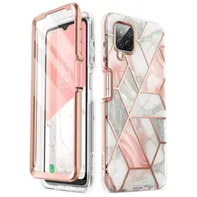 For Samsung Galaxy A12 Case (2020 Release) I-BLASON Cosmo Full-Body Marble Case Rugged Cover WITH Built-in Screen Protector