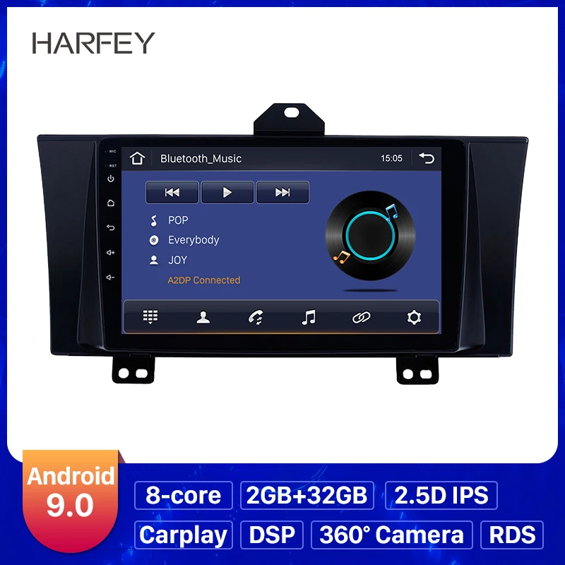 Автомагнитола Harfey Android 8 1 Navi 9 дюймов HD GPS Bluetooth для Honda Elysion 2012 2015 сенсорный экран USB