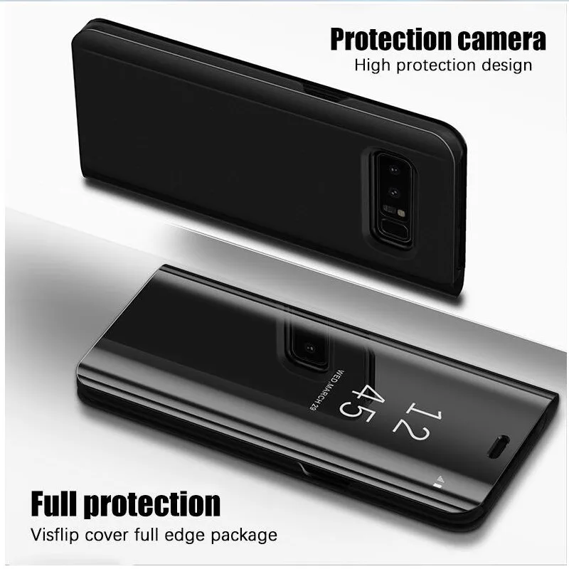 Clear View Smart Mirror Flip Case For Xiaomi Redmi Note 10 8 7 6 5 Pro lite 4x SE 8T 9t 8a 7a Y3 F2 K20 mi A2 A3 MIX MAX 3 |