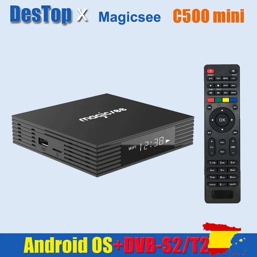 C500 MINI 4K Amlogic S905W 1 ГБ/2 ГБ ОЗУ 8 ГБ/16 Гб ПЗУ Android 9 2 4G/5 ГГц двухдиапазонный wifi android + dvb