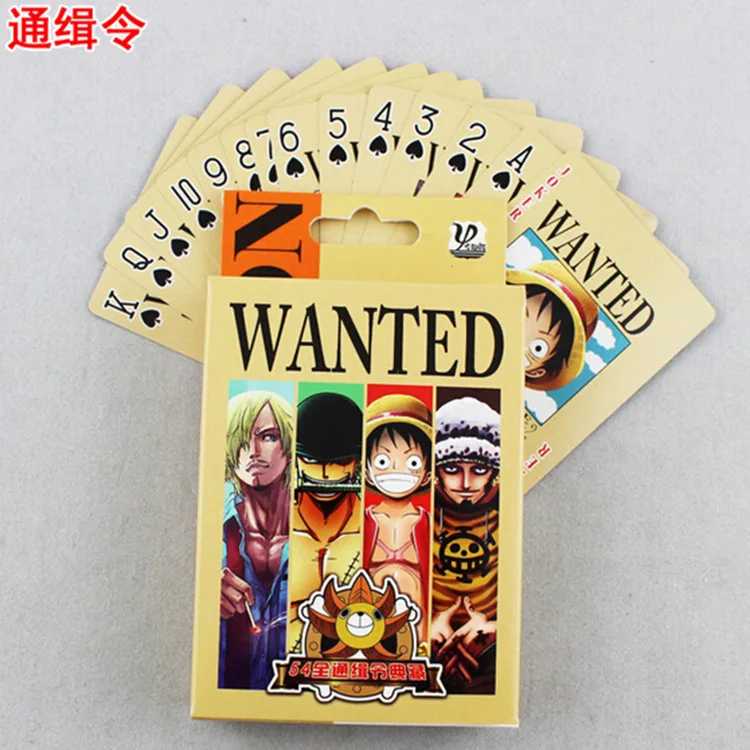 

2020 Anime One Piece Monkey D. Luffy Tony Chopper cosplay adult Poker playing cards women Men game accessories gift 54 cards