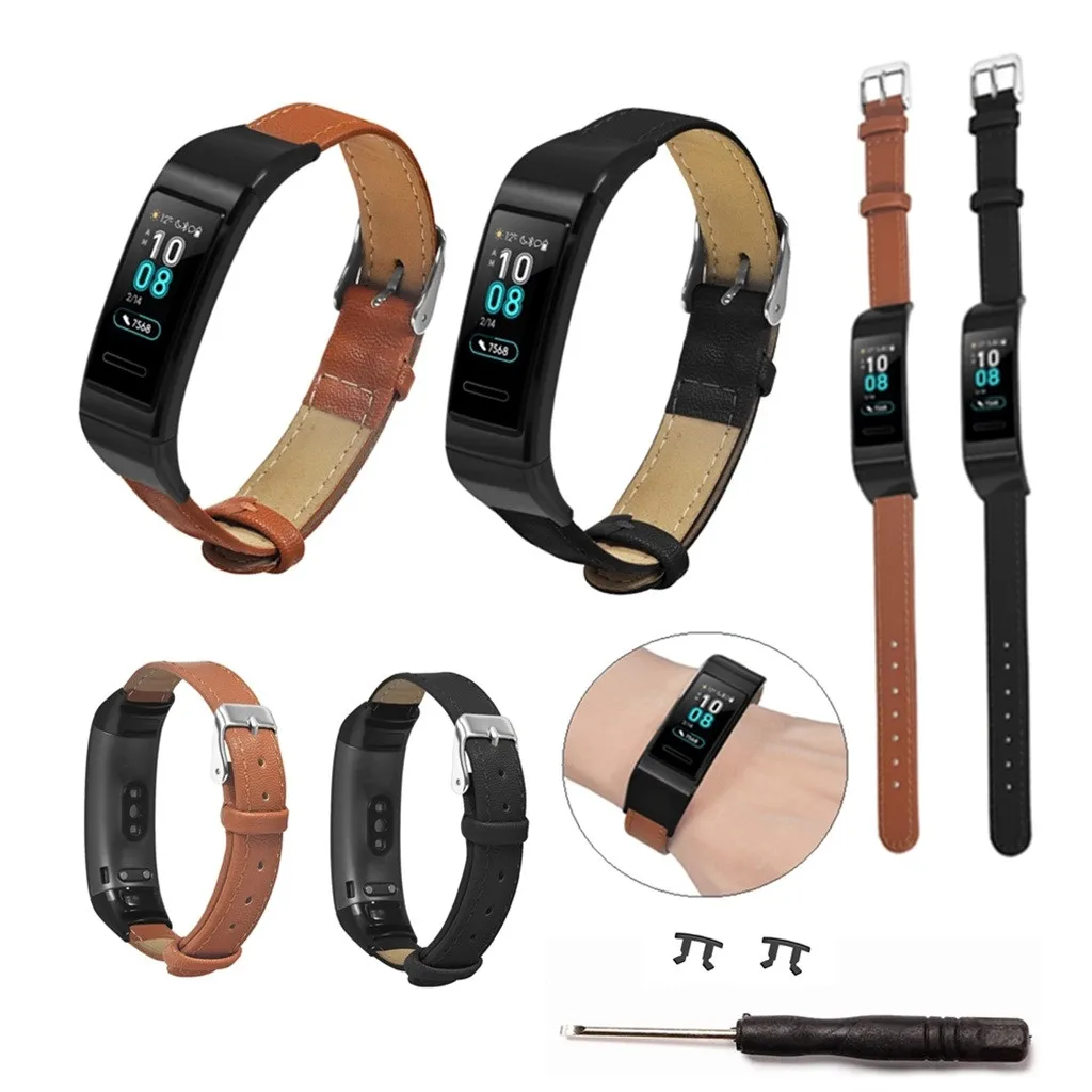

Leather Strap for Huawei Band 3 /3 Pro Bracelet Fashion Band3 3Pro Watchbands Wristbands Replacement Bands