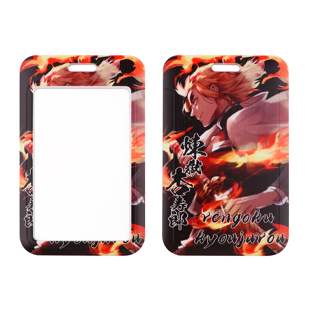 

1pcs PC3563 Anime Demon Slayer Lanyard Card ID Holder Car KeyChain ID Card Pass Gym Phone Badge Kids Key Ring Holder Jewelry