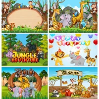 shengyongbao children kids baby birthday backdrops cartoon animals zoo photography backgrounds for photo studio 2020108yax 02