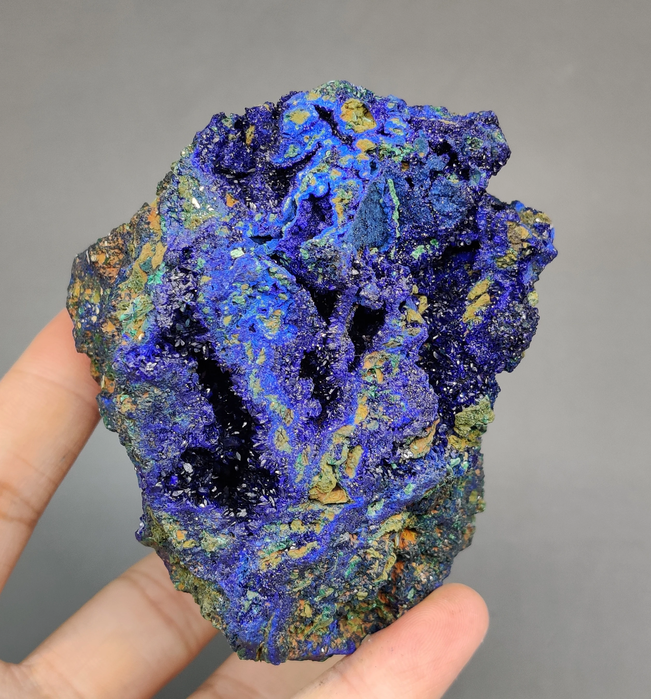 514 г натуральный красивый блестящий azurite и Малахитовый симбиотический