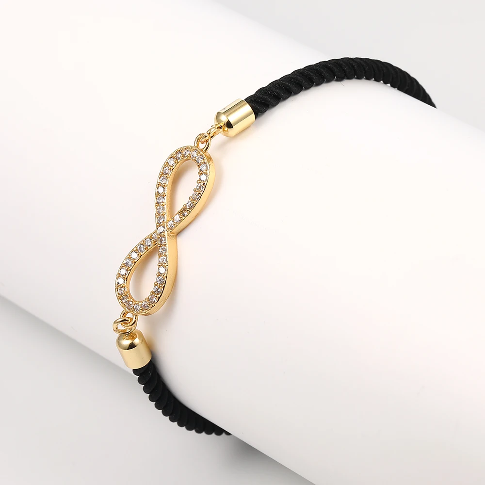 Браслеты с цирконом для мужчин и женщин регулируемые ювелирные украшения ручной