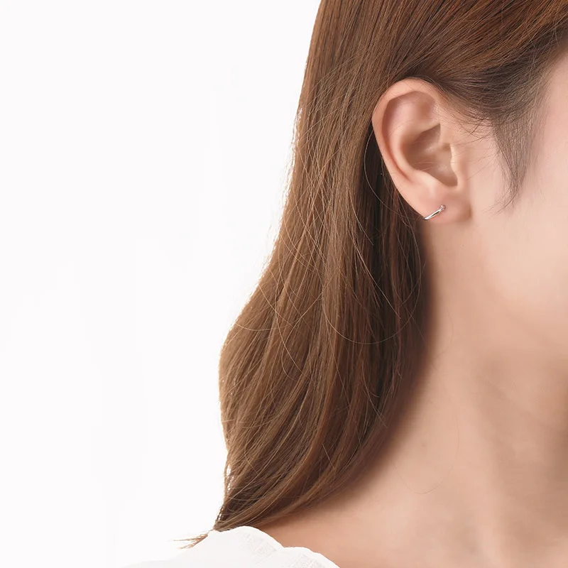 Женские свадебные серьги кольца YIHUGMBO из настоящего серебра 925 пробы элегантные