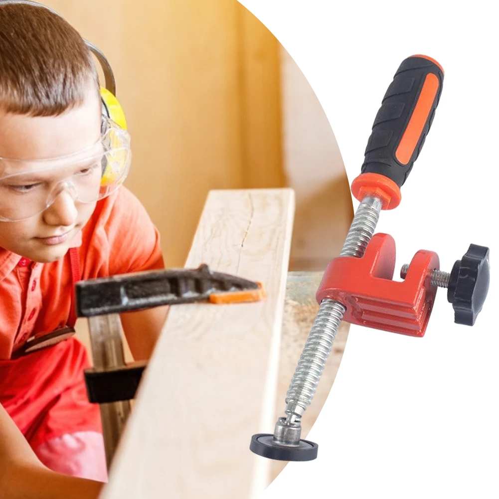 

Single Spindle Edge Clamp Woodworking Fixed Bar Edge Clamp Expansion Auxiliary Tool Corrosion Resistant With Non-Slip Handle