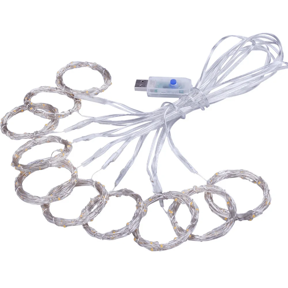 

Christmas Decoration for Home 3m Curtain String Light Flash Fairy Garland Home decor Wedding Decoration 2021 Happy New Year