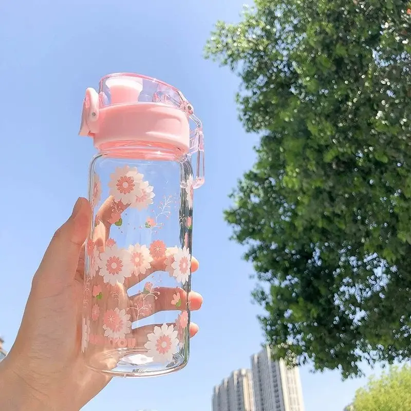 Стеклянная чашка Женская Студенческая Корейская креативная водная с ветровой