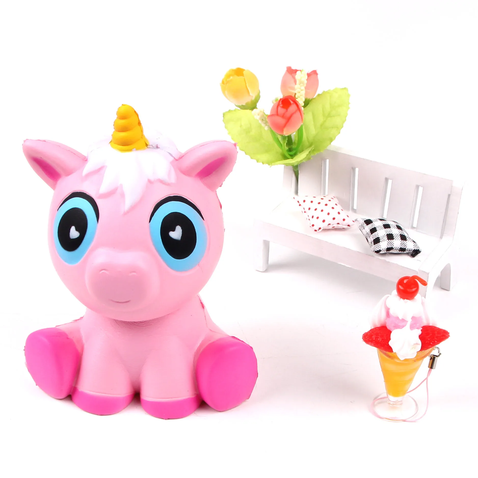 

Soft Slow Rising Squishy Kids Cute Lovely Jumbo Big Pink Unicorn Cartoon Animal Squishy Toys With Good Smell Scented