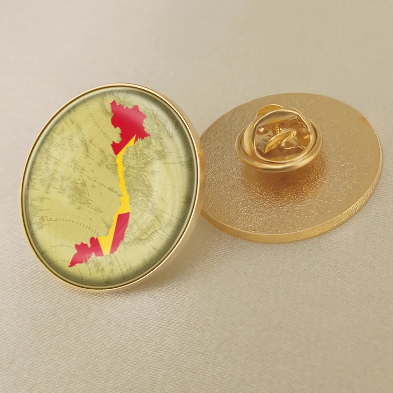 Герб Вьетнам вьетнамские карта национальный флаг эмблема брошь значки нагрудные