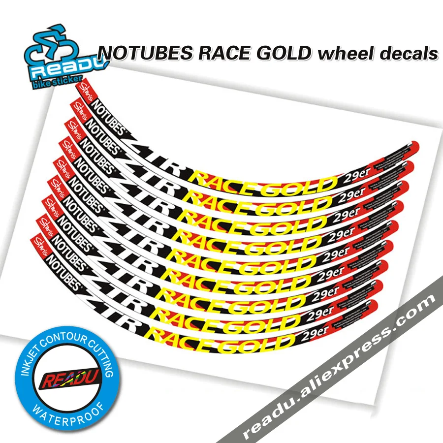 2016 год наклейки на колесные диски для горных велосипедов NOTUBE SRACE GOLD 29 дюймов|stickers
