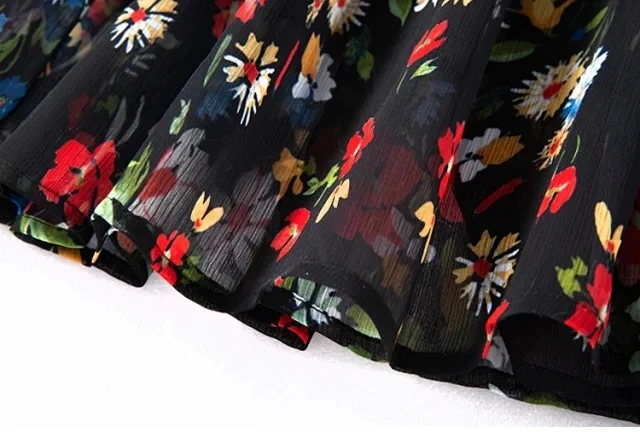 

Women Daisy Midi Skirt 2020 New Spring Summer Ladies Romantic Flower Printed Sweet Split Skirts