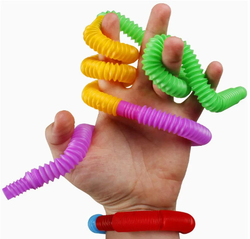 5 uds de Pop de pl&aacute;stico bobina de tubo de Children'S creativo m&aacute;gico juguete circular juguetes de desarrollo educativo de juguete-0