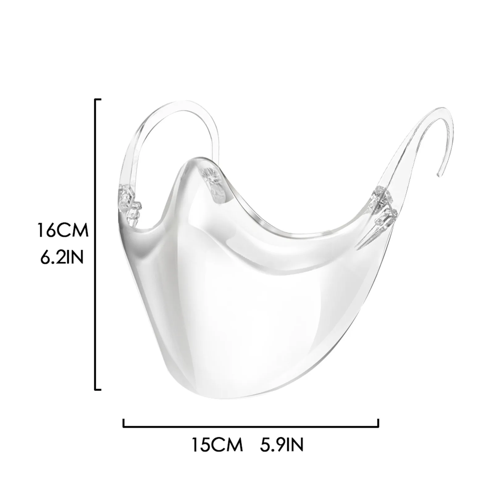 

1pc Adult Protective Face Shield Anti-fog Anti-splash Anti Droplet Face Cover Mask Reusable Washable Transparent Face Mask