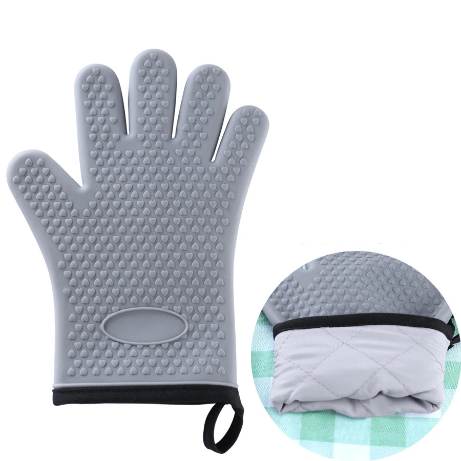 Перчатки для духовки перчатки из пищевого силикона барбекю высокотемпературной
