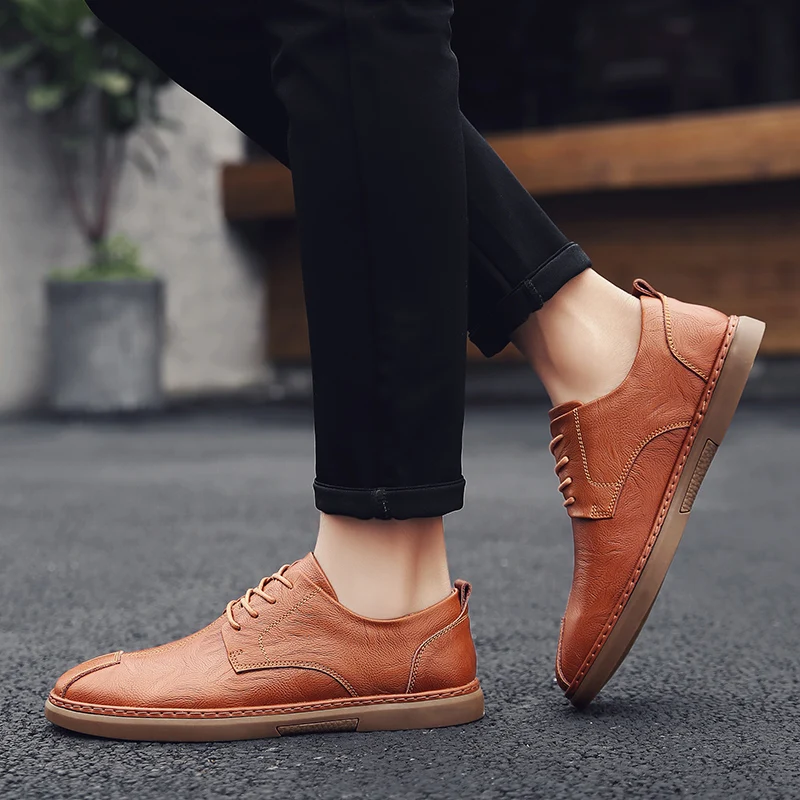 

shoesneakers comfortable cuero de fashion men's leather casual para shoes man mens causal blade sapato summer sports flat