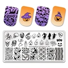 Beautybigbang штамповочная пластина для ногтей DIY Изображение Хэллоуин 003 череп привидение смешной стиль нержавеющая сталь дизайн ногтей шаблон Трафарет Инструмент