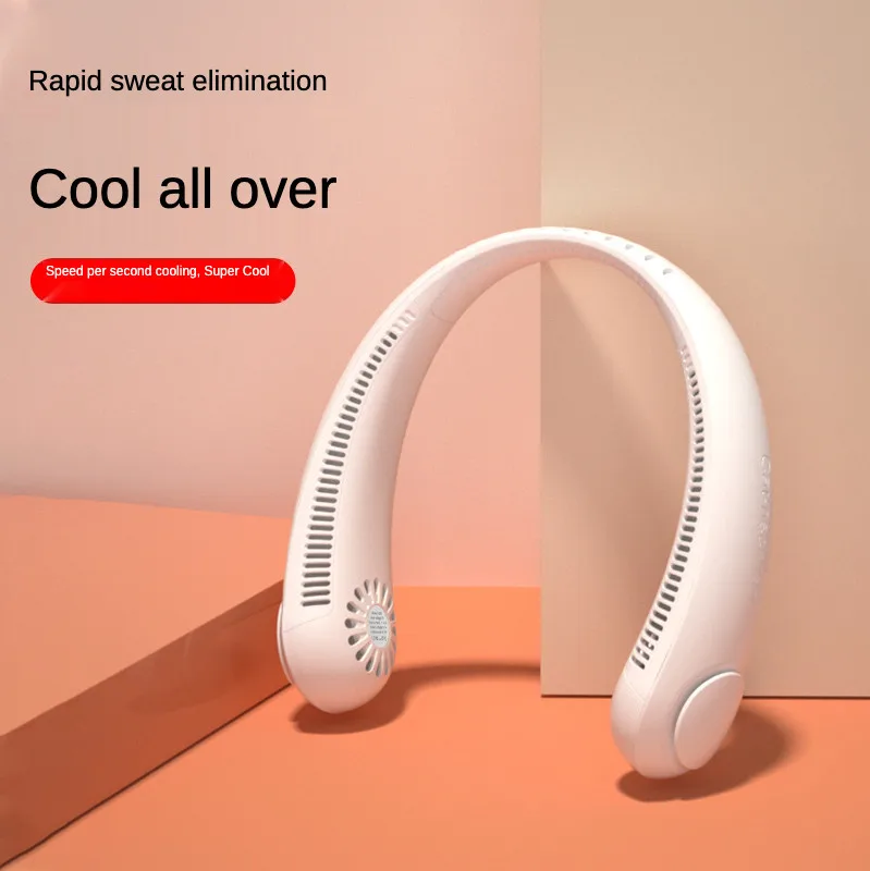 Koop Populaire Mini Hals Fan Draagbare Bladeless Usb Oplaadbare Mute Sport Fans Voor Outdoor Ventilador Cooling