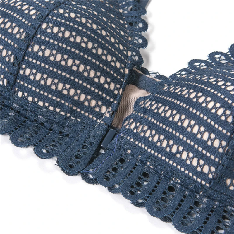 Бюстгальтер женский кружевной без косточек пикантное нижнее белье с