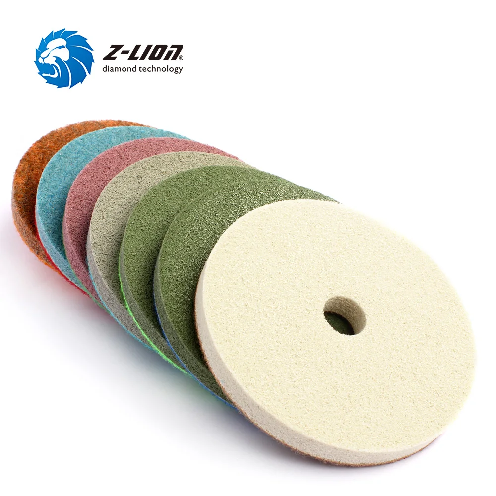 Z-LION 2PCS 5" Sponge Diamond Polishing Pad Wet Use Sanding Disc Concrete Granite Marble Cleaning Buffing Wheel Grit 300-10000 |